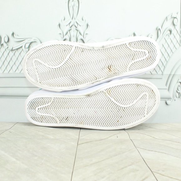 Nike Drop Type Evergreen Aura White Leather Premium Casual Shoe Size 5 Y - Picture 9 of 9